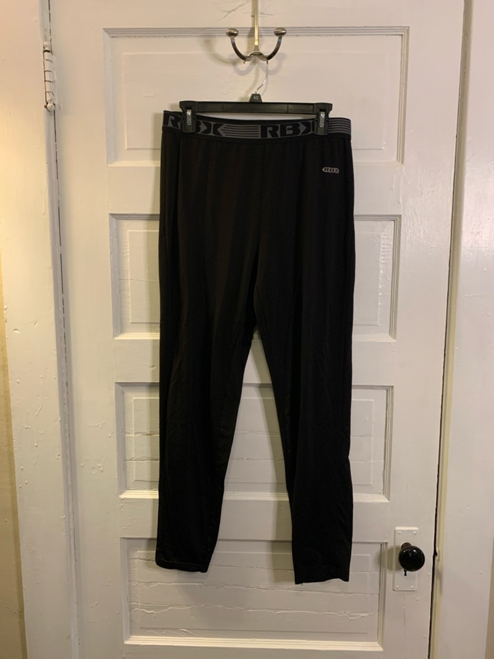 RBX Black Joggers with Gray Branded Waistband